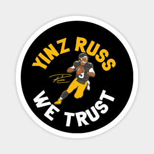 Russell Wilson Yinz Russ We Trust Magnet